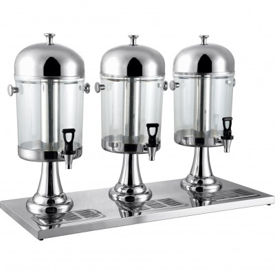 Commercial buffet durable 8L stainless steel plastic juice dispenser