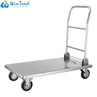 Stainless steel platform foldable hand trolley for transport