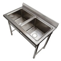 Commercial kitchen heavy duty moden stainless steel work table outdoor sink table