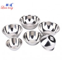 Multi size stainless steel #201 mirror polishing  deep mixing bowl salad bowl