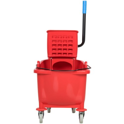 Leegin rectangular Double mop wringer trolley squeeze mop bucket with wheels plastic buckets for sale