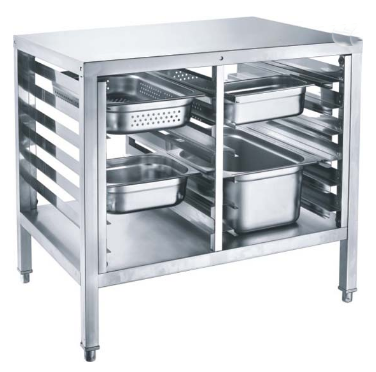 Stainless steel equipment stand with 3 side turnup